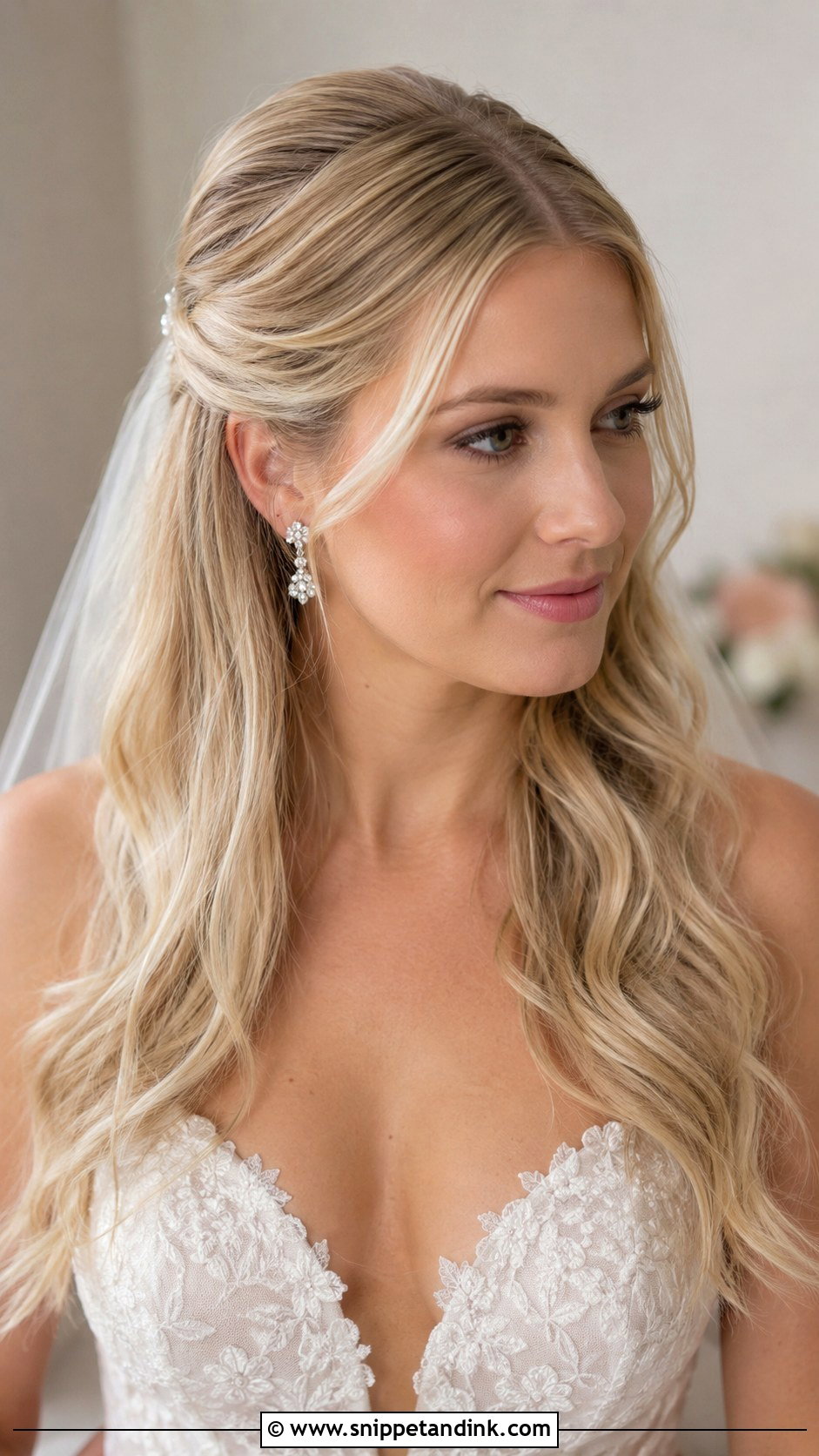Slick Back Half Up Hair For Wedding - Snippet and Ink - 15 Slick Back Hairstyles for Wedding