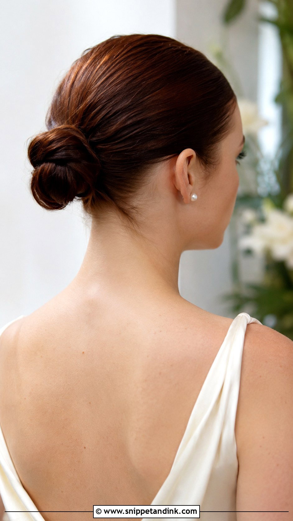 Slick Back Knot Bun Bridesmaid Hairstyle - Snippet and Ink - 20 Bridesmaid Hairstyles Slick Back