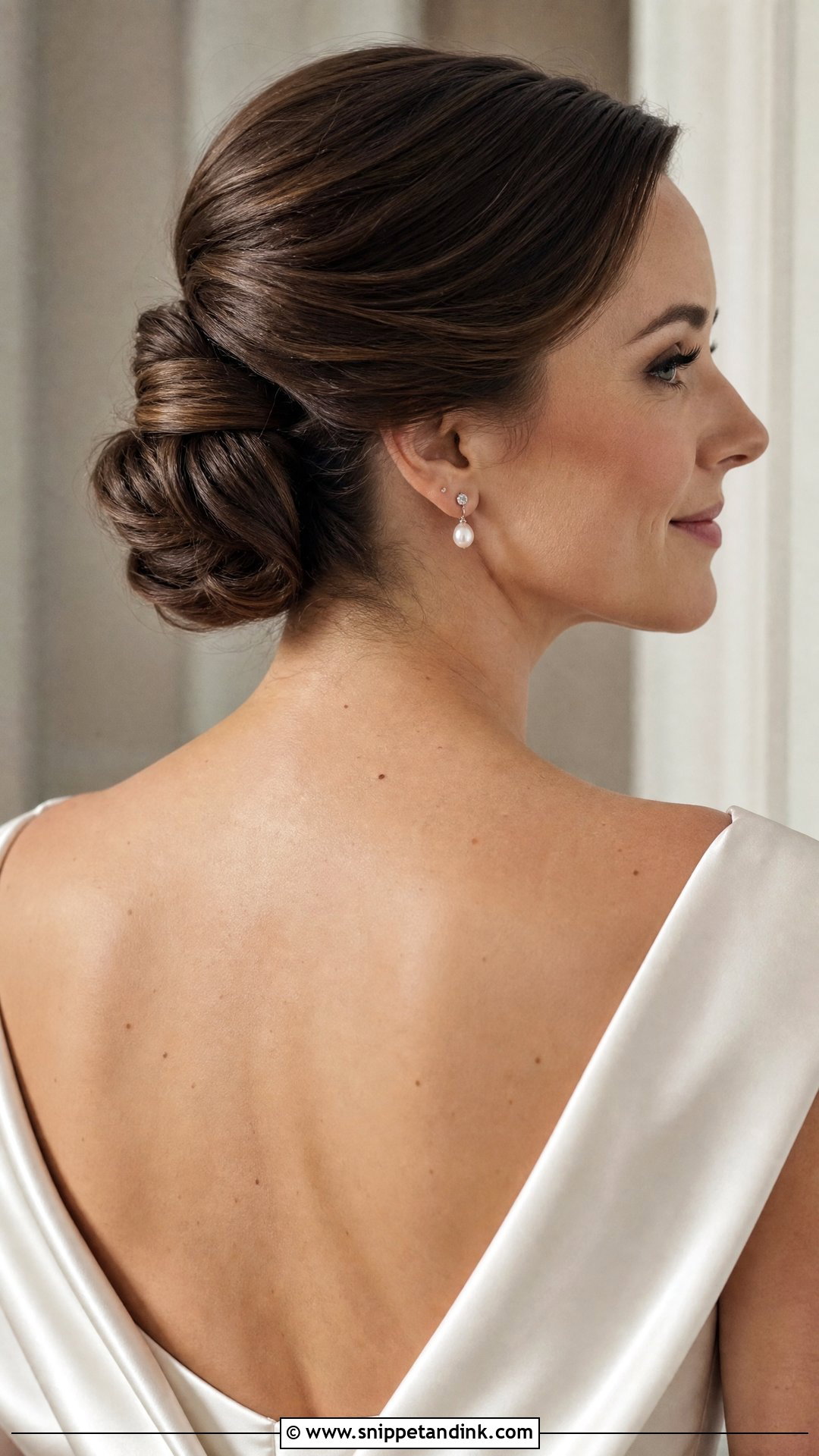 Slick Back Low Ponytail Updo Wedding Hairstyle - Snippet and Ink - 20 Slick Back Updo Wedding Hairstyles