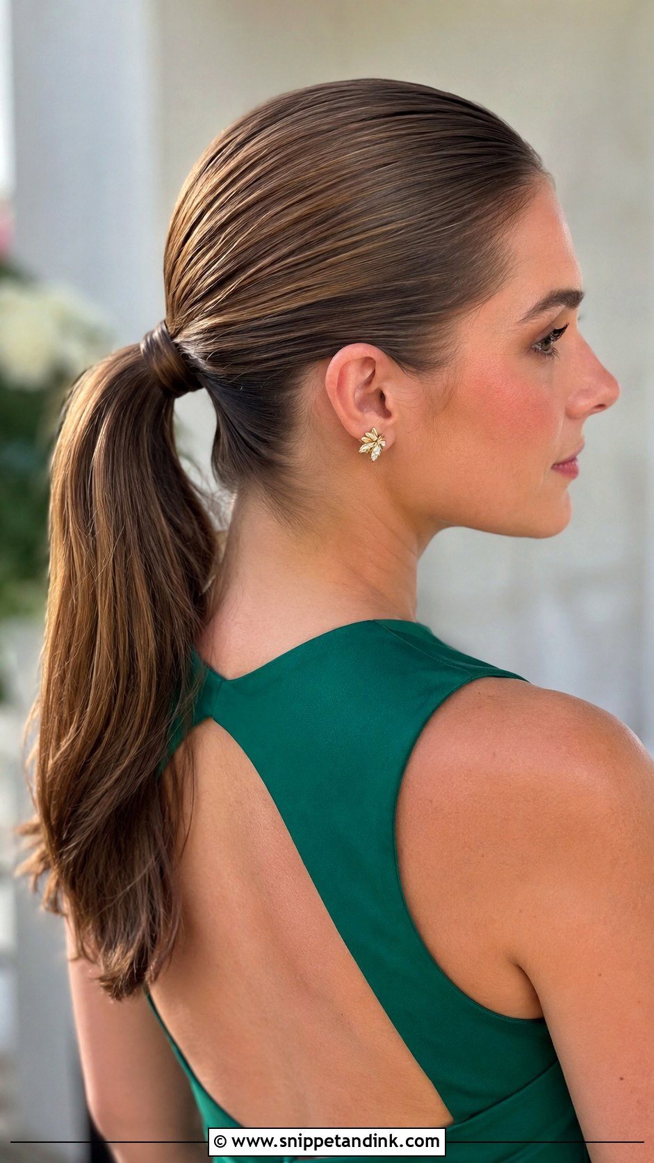 Slick Back Ponytail For Wedding Guest - Snippet and Ink - 15 Slick Back Wedding Guest Hair Ideas