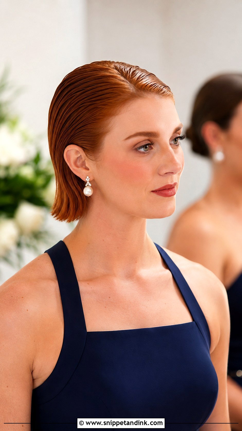 Slick Back Short Hair Bridesmaid Hairstyle - Snippet and Ink - 20 Bridesmaid Hairstyles Slick Back