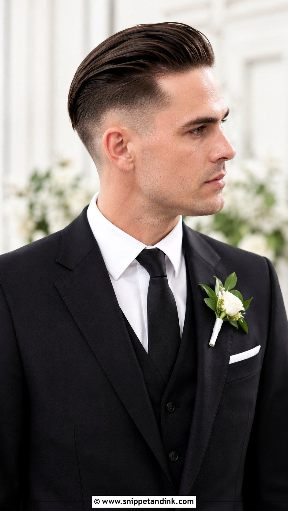 Slick Back Undercut - Snippet and Ink - 25 Wedding Hairstyles for Men