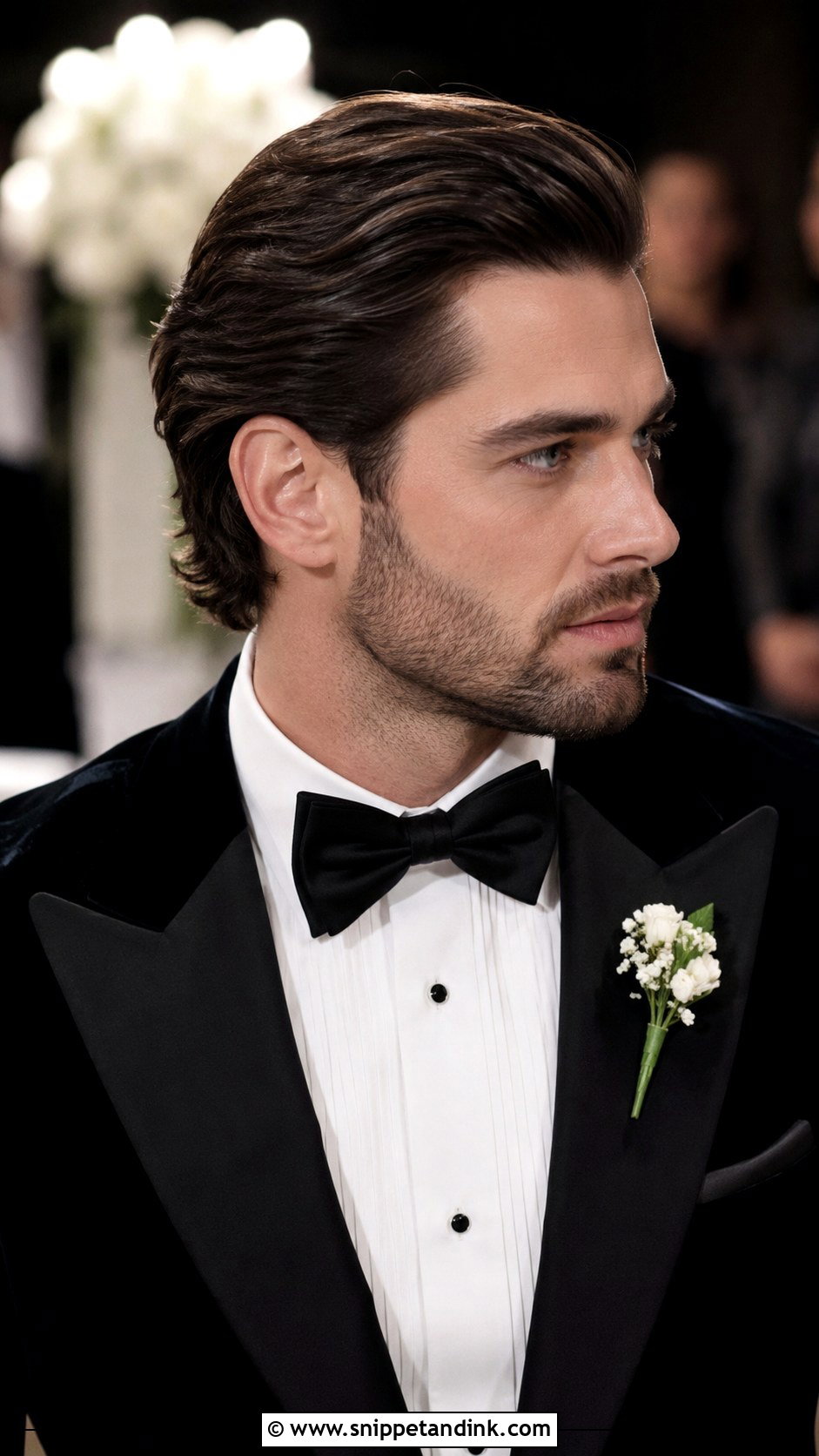 Slick Back Wedding Hairstyle For Groom - Snippet and Ink - 15 Wedding Hairstyles for Groom