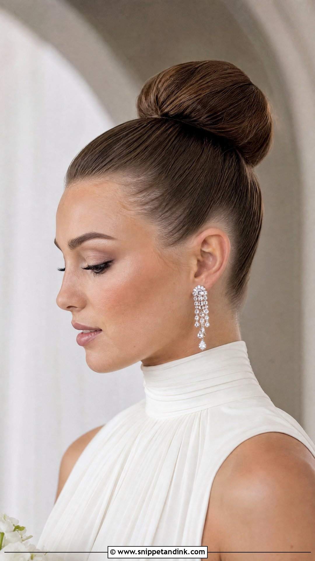 Slick Ballerina Bun - Snippet and Ink - 20 Slick Bun Wedding Ideas