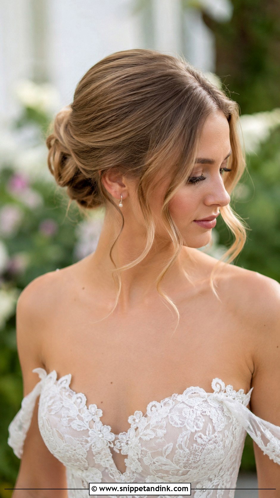 Slick Bun With Face Framing Tendrils Wedding Hairstyle - Snippet and Ink - 25 Slick Bun Wedding Hairstyles