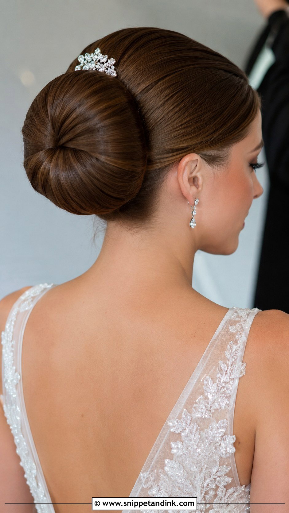 Slick Donut Bun Wedding Hairstyle - Snippet and Ink - 25 Slick Bun Wedding Hairstyles