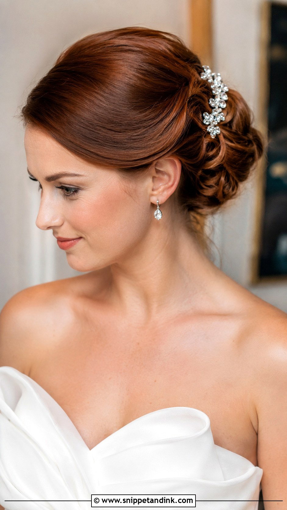 Slicked Back Bridal Updo - Snippet and Ink - 25 Slick Back Wedding Hair Ideas