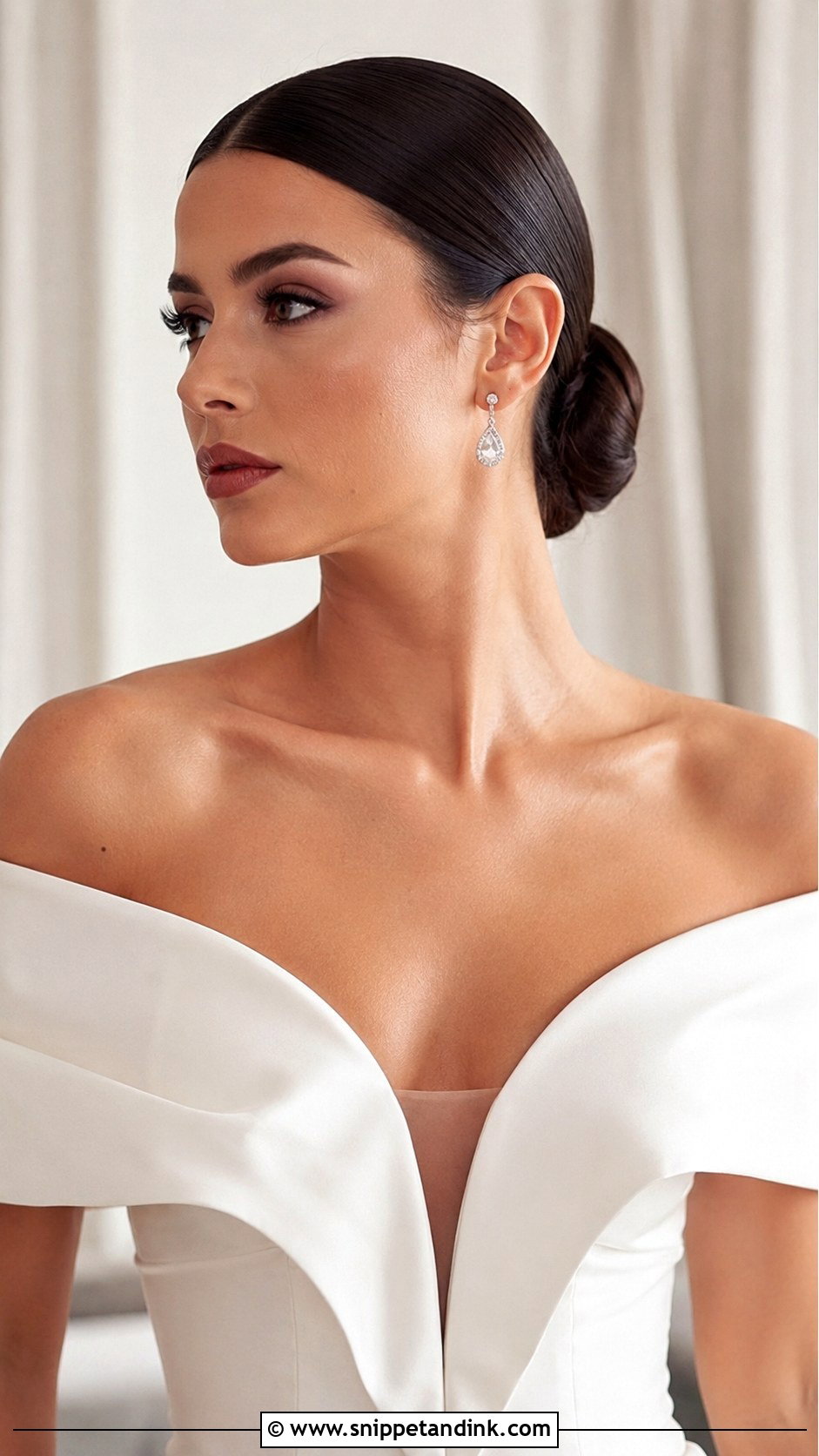 Slicked Back Bridal Wig - Snippet and Ink - 20 Wedding Wig Hairstyles