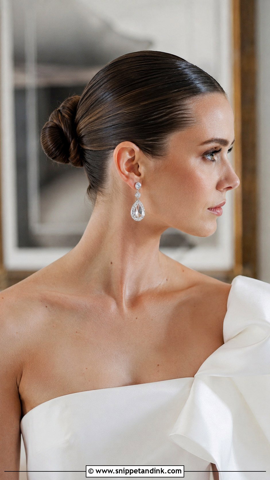 Slicked Back Bun - Snippet and Ink - 25 Classy Wedding Hair Ideas