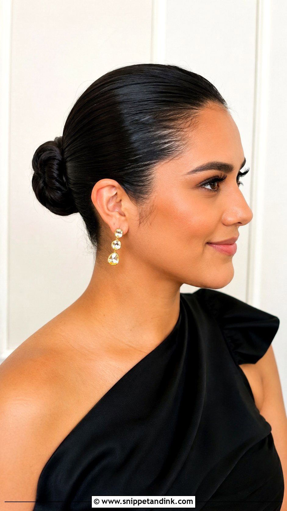 Slicked Back Bun Bridesmaid Hair - Snippet and Ink - 30 Wedding Bridesmaid Hair Ideas