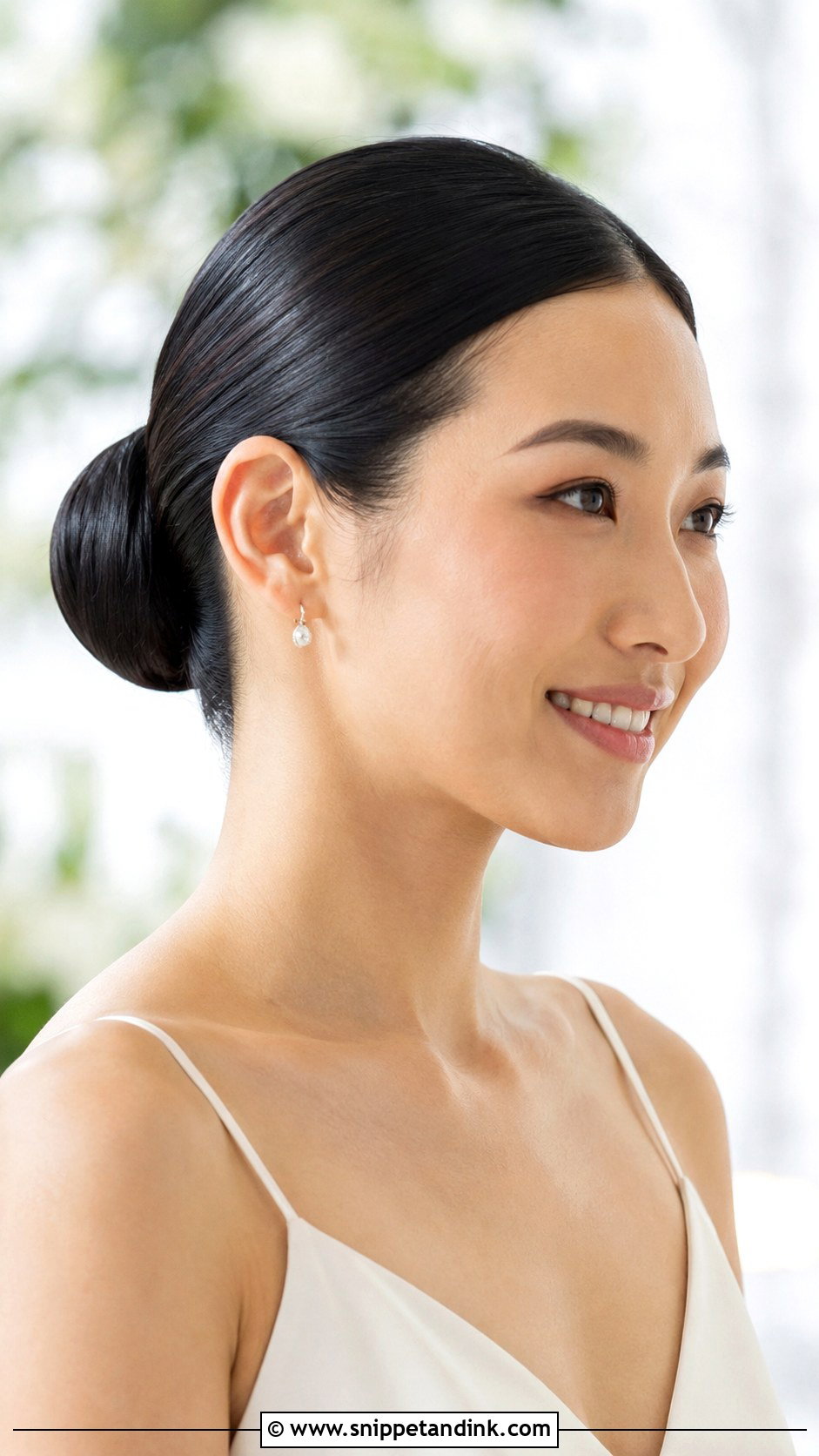 Slicked Back Bun Bridesmaid Hairstyle - Snippet and Ink - 20 Bridesmaid Hairstyles Dark Hair