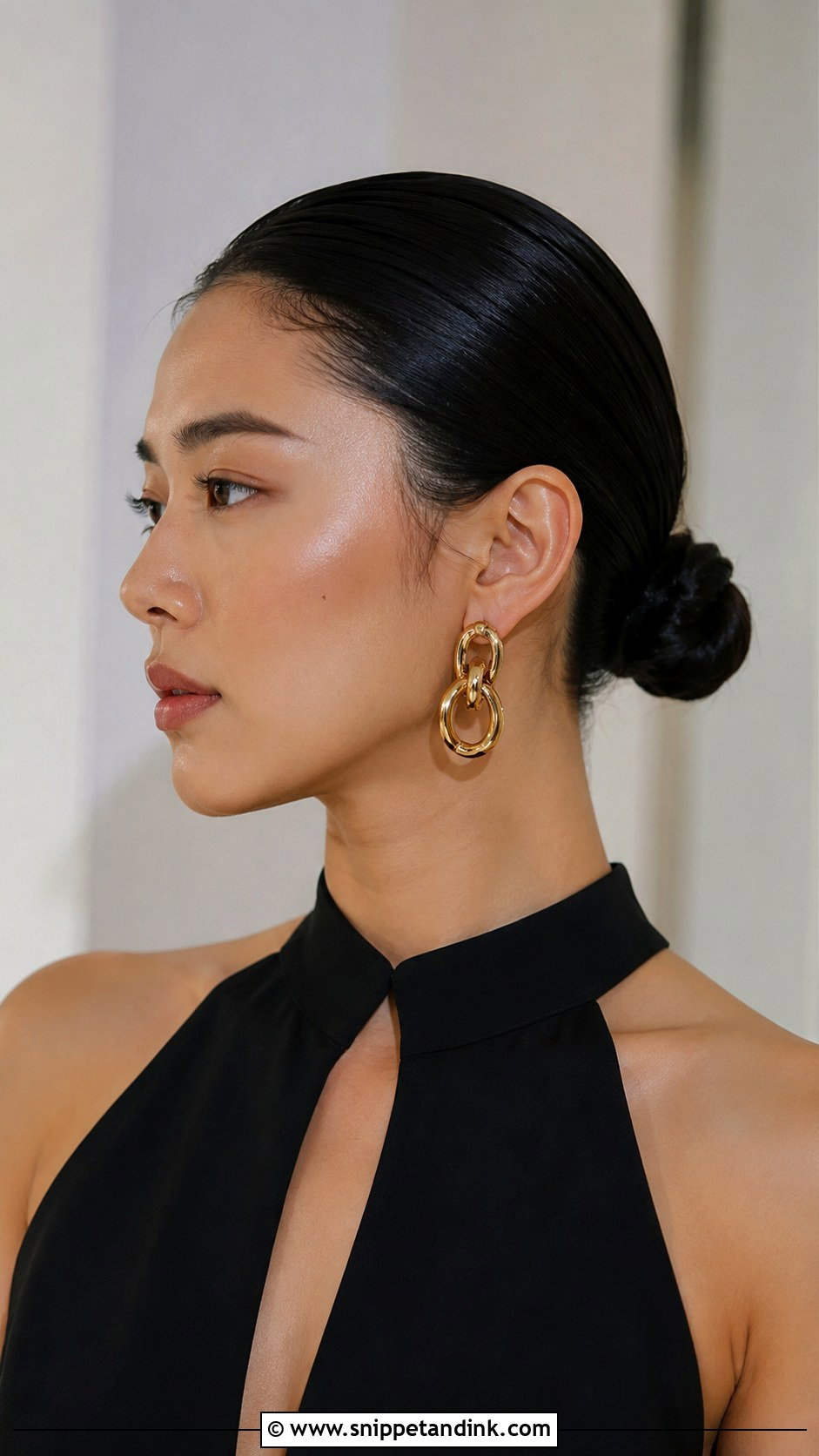 Slicked Back Bun for Humid Weather - Snippet and Ink - 25 Summer Wedding Guest Hair Ideas