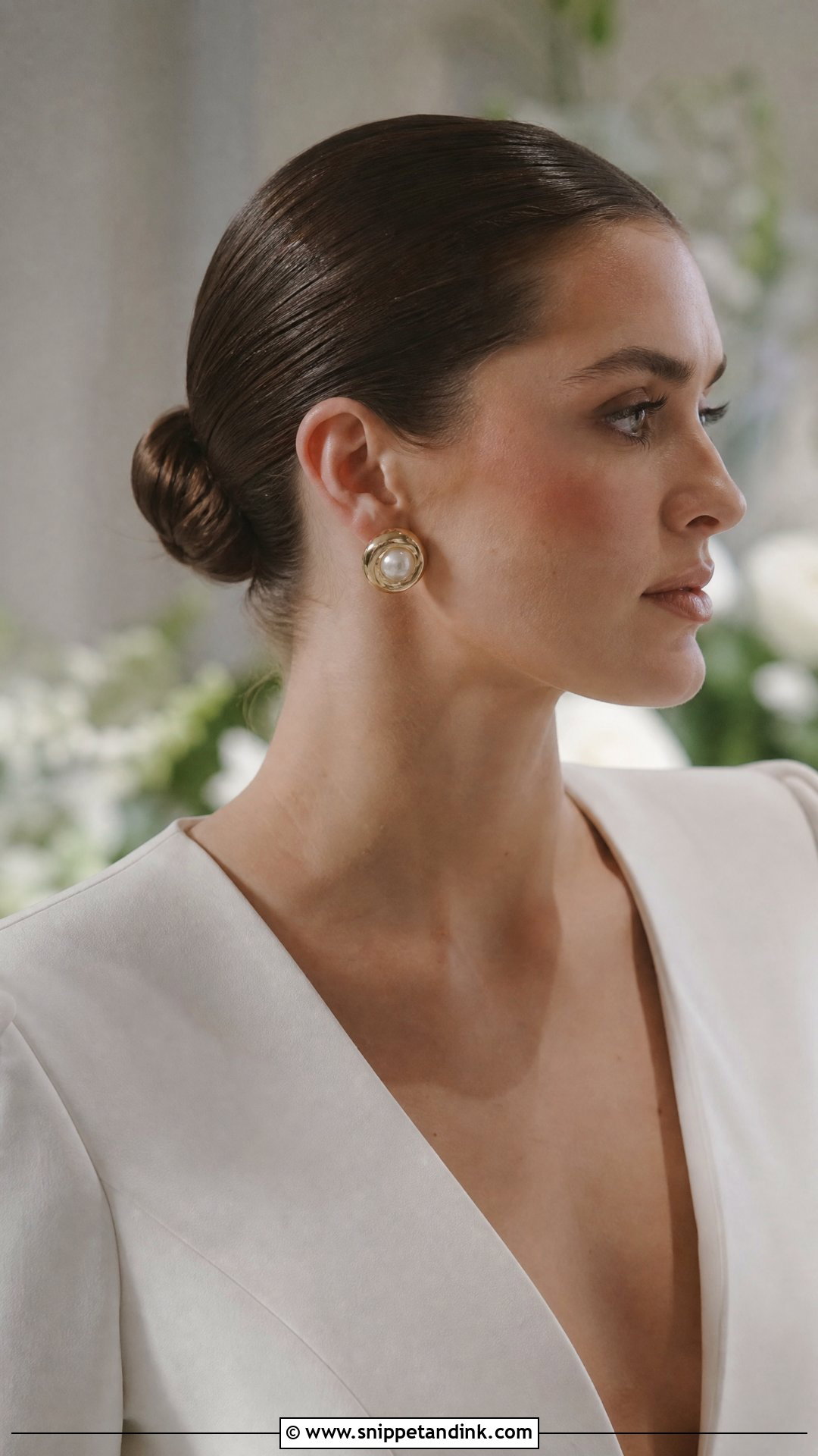 Slicked Back Bun for Wedding - Snippet and Ink - 25 Buns Hairstyles for Wedding