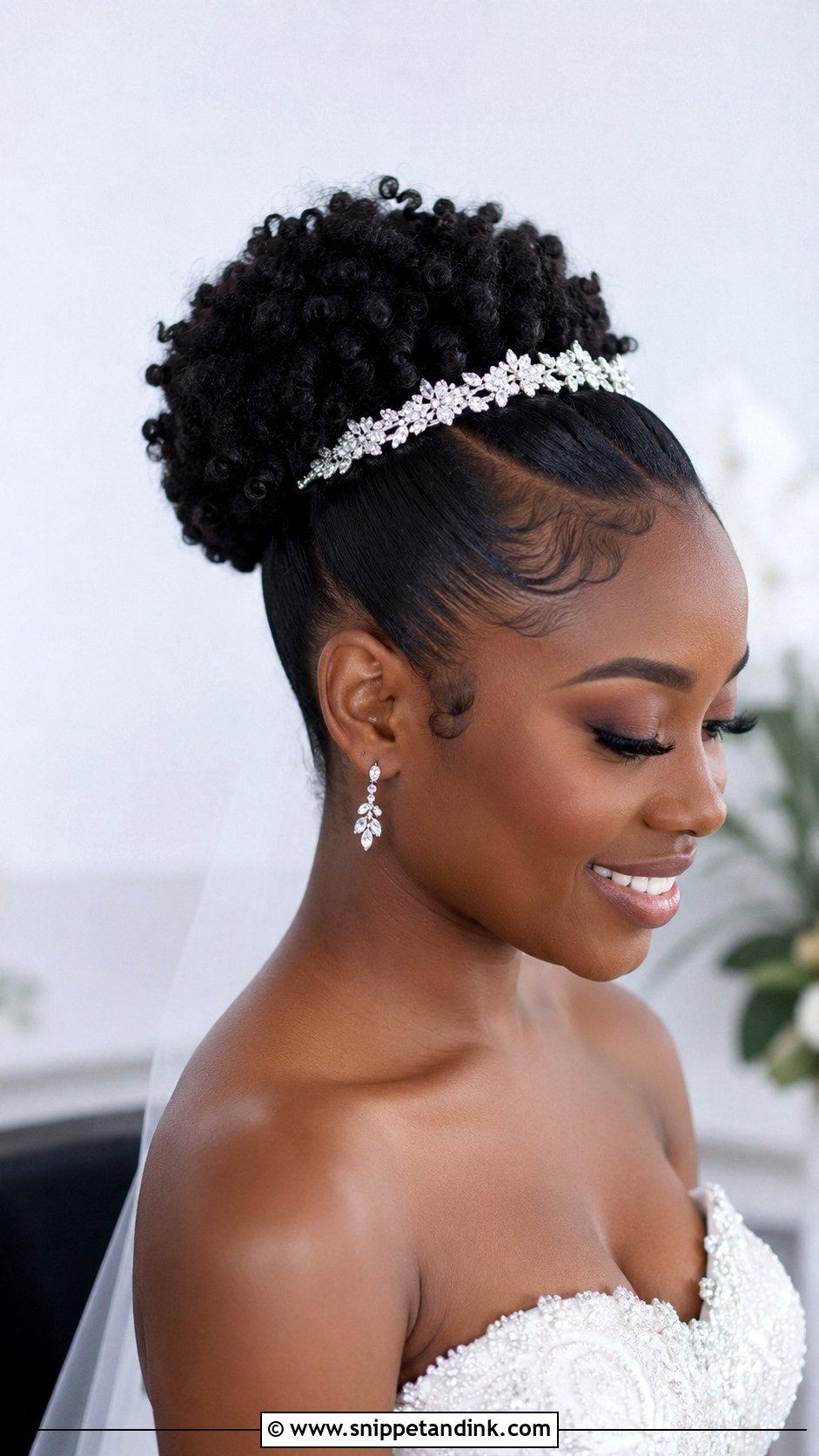 Slicked Back Curly Puff - Snippet and Ink - 20 4c Bridal Hairstyles