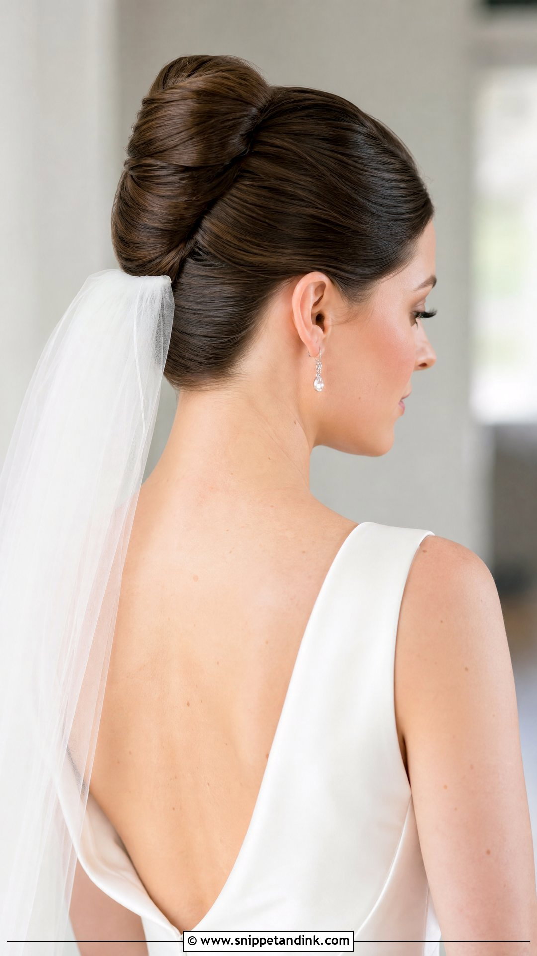 Slicked Back French Twist - Snippet and Ink - 20 Slick Back Bridal Hair Ideas