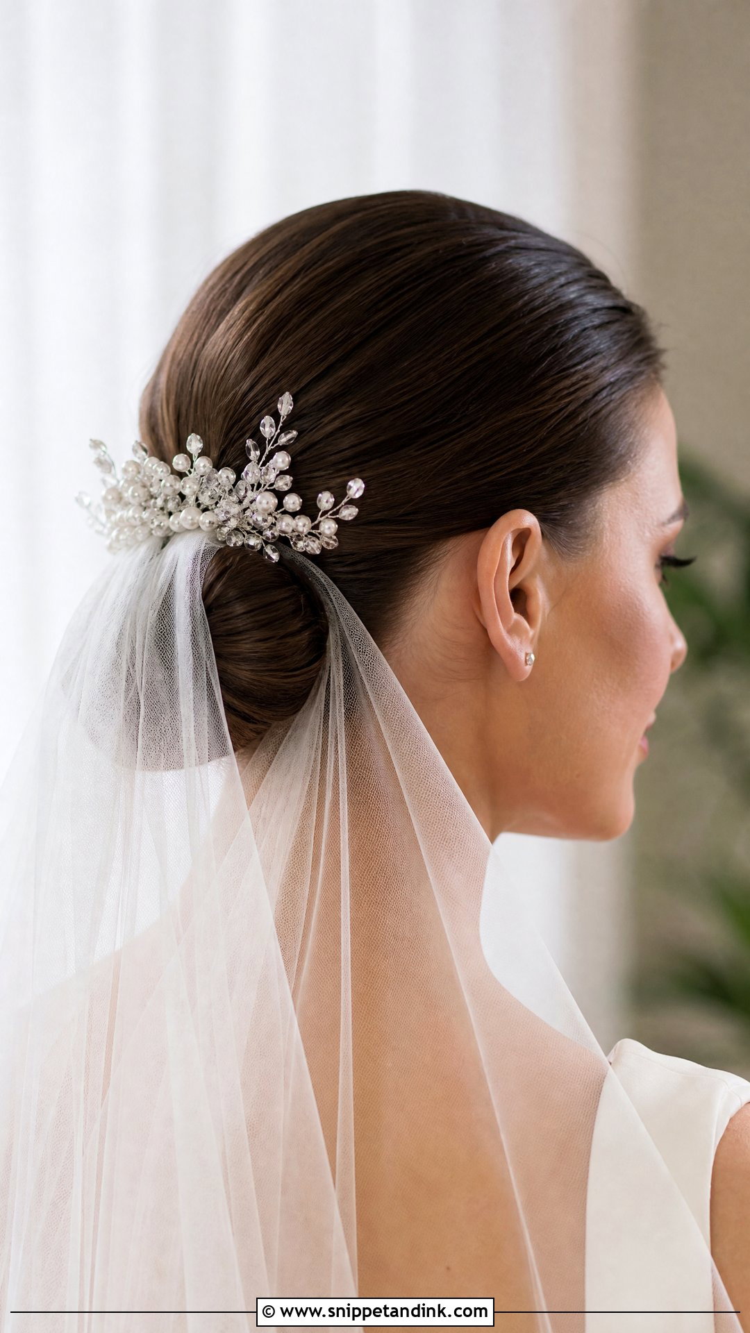 Slicked Back Hair With Hair Comb - Snippet and Ink - 20 Slicked Back Wedding Hair Ideas