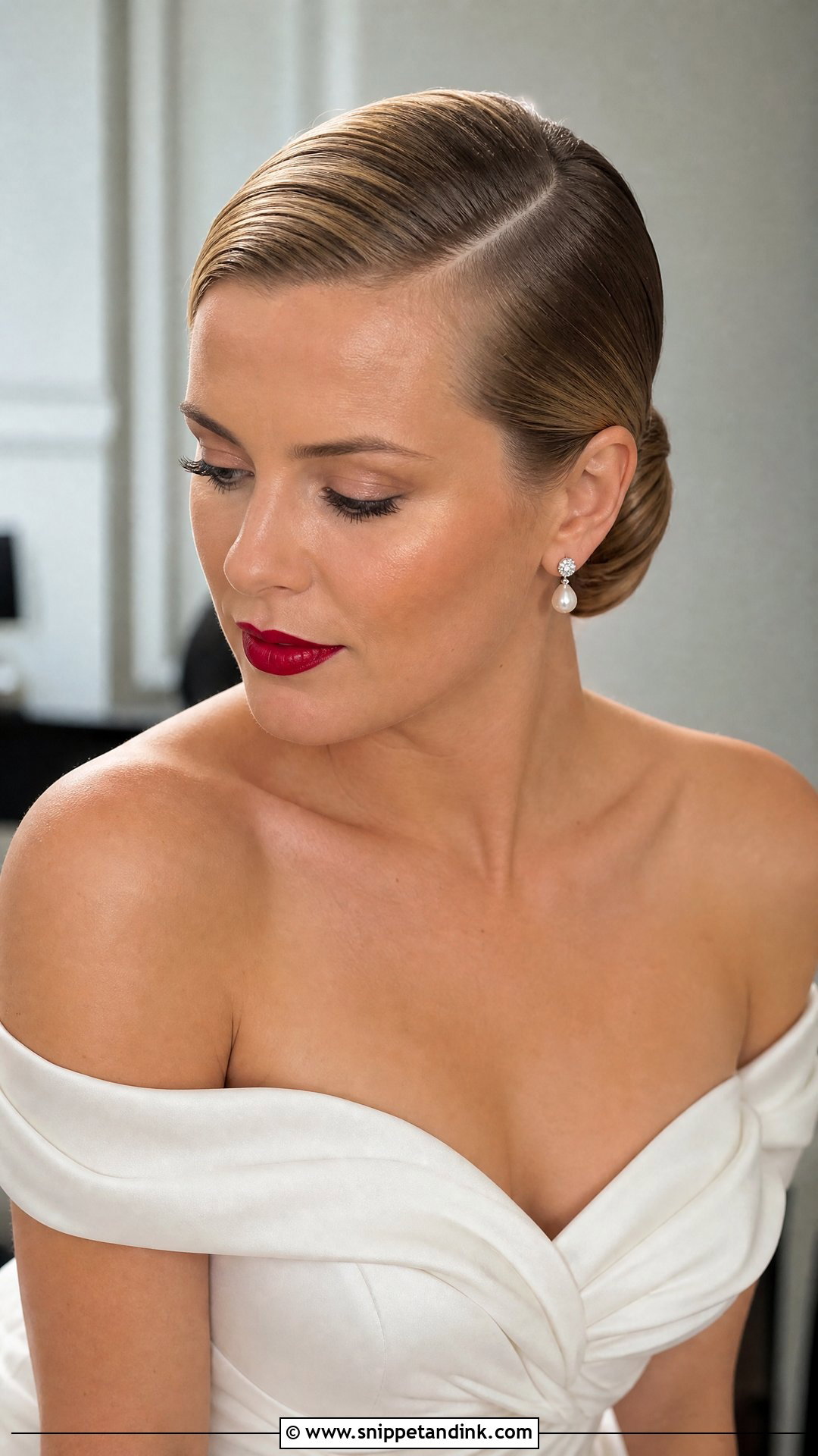 Slicked Back Hair With Side Part - Snippet and Ink - 20 Slicked Back Wedding Hair Ideas