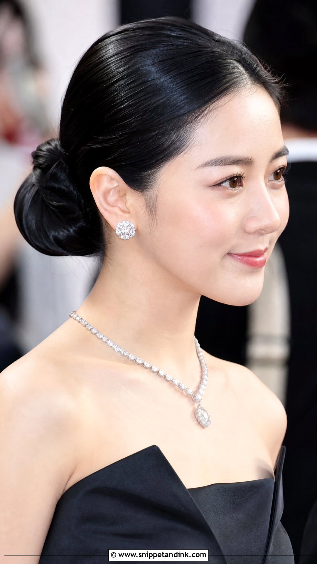 Slicked Back Low Chignon - Snippet and Ink - 20 Wedding Guest Hair Long Ideas