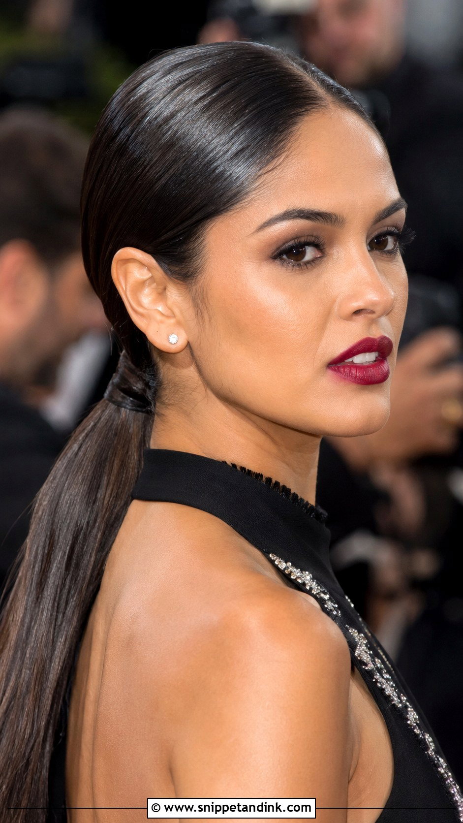 Slicked Back Low Ponytail - Snippet and Ink - 30 Wedding Guest Hairstyles