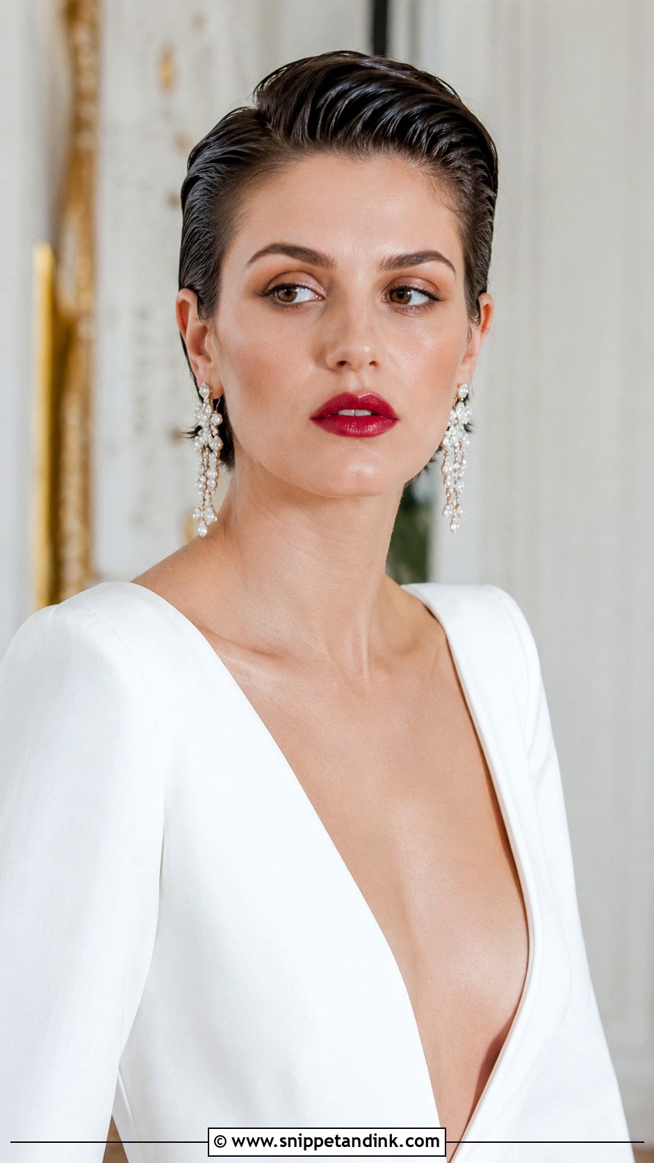 Slicked Back Pixie - Snippet and Ink - 20 Easy Wedding Hairstyles for Short Hair