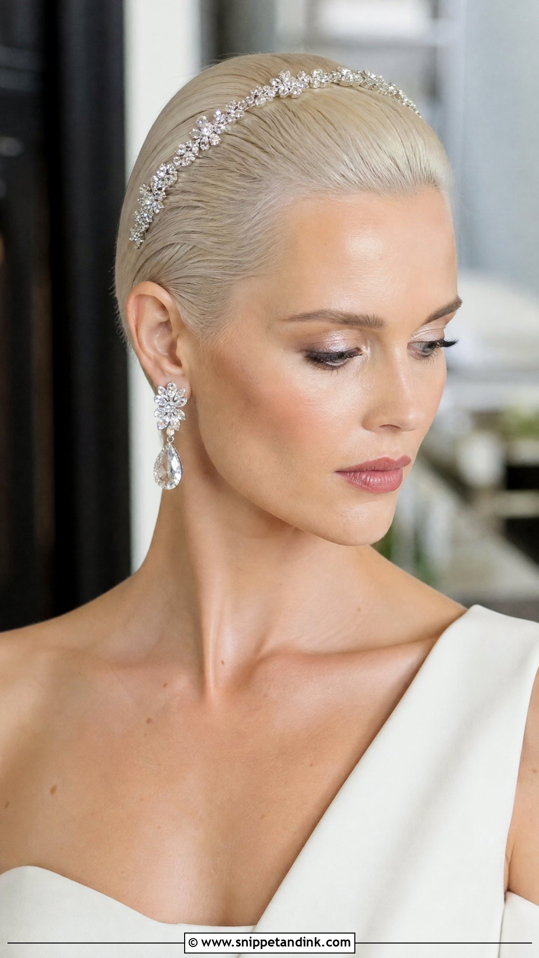 Slicked Back Pixie - Snippet and Ink - 20 Timeless Wedding Hairstyles
