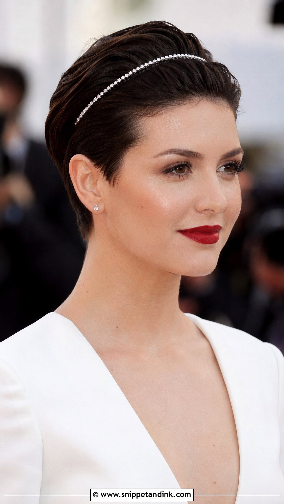 Slicked Back Pixie Wedding Style - Snippet and Ink - 25 Wedding Hair for Short Hair Ideas
