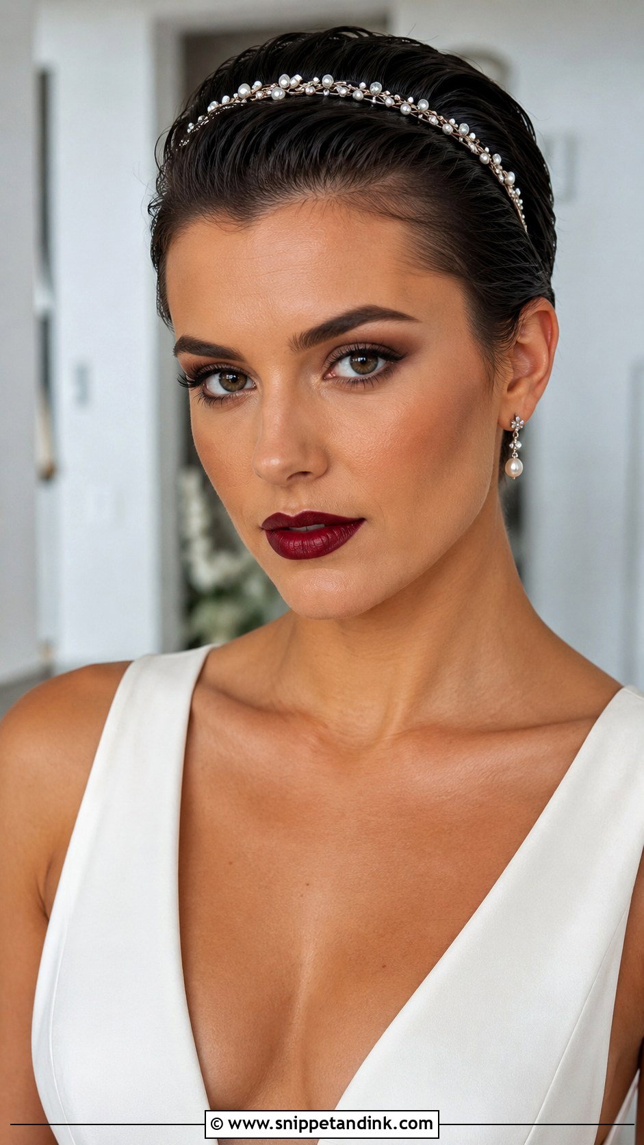 Slicked Back Pixie for Brides - Snippet and Ink - 20 Short Hair Dos for Wedding Ideas