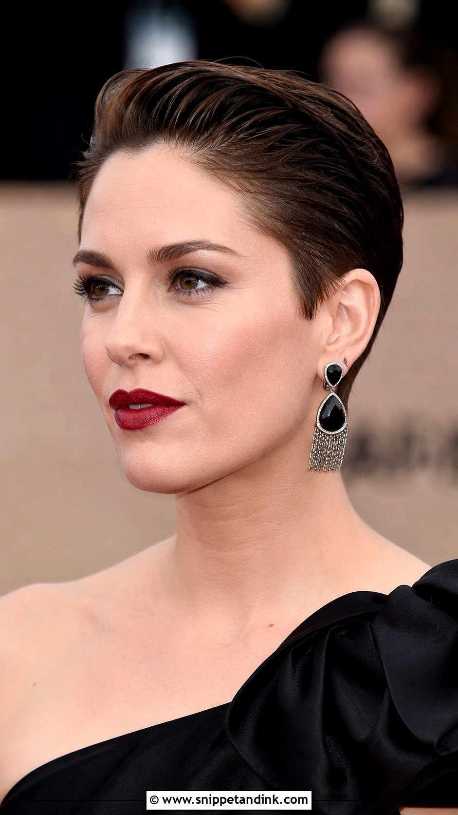 Slicked Back Pixie - Snippet and Ink - 20 Black Tie Wedding Guest Hair Ideas