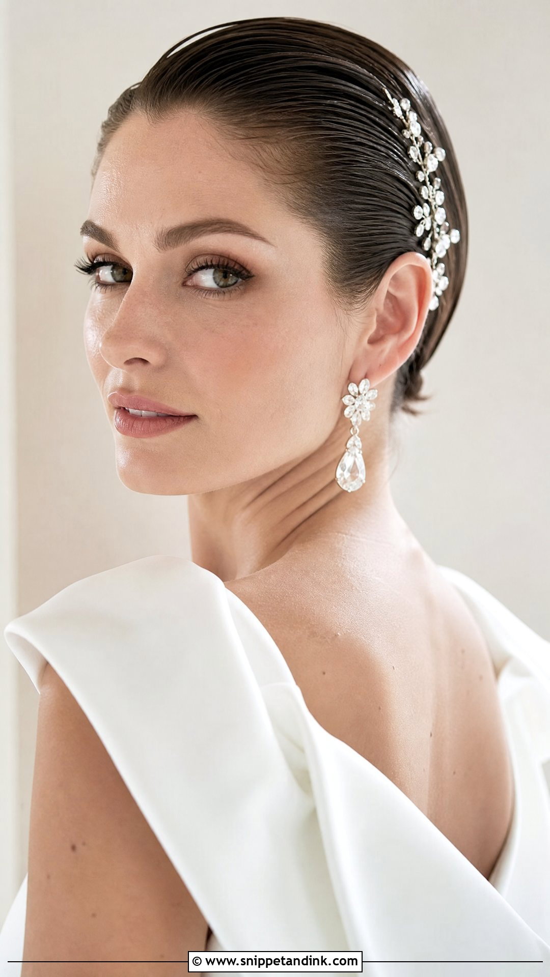 Slicked Back Short Wedding Hair - Snippet and Ink - 20 Wedding Hairstyles for Bride Short Hair