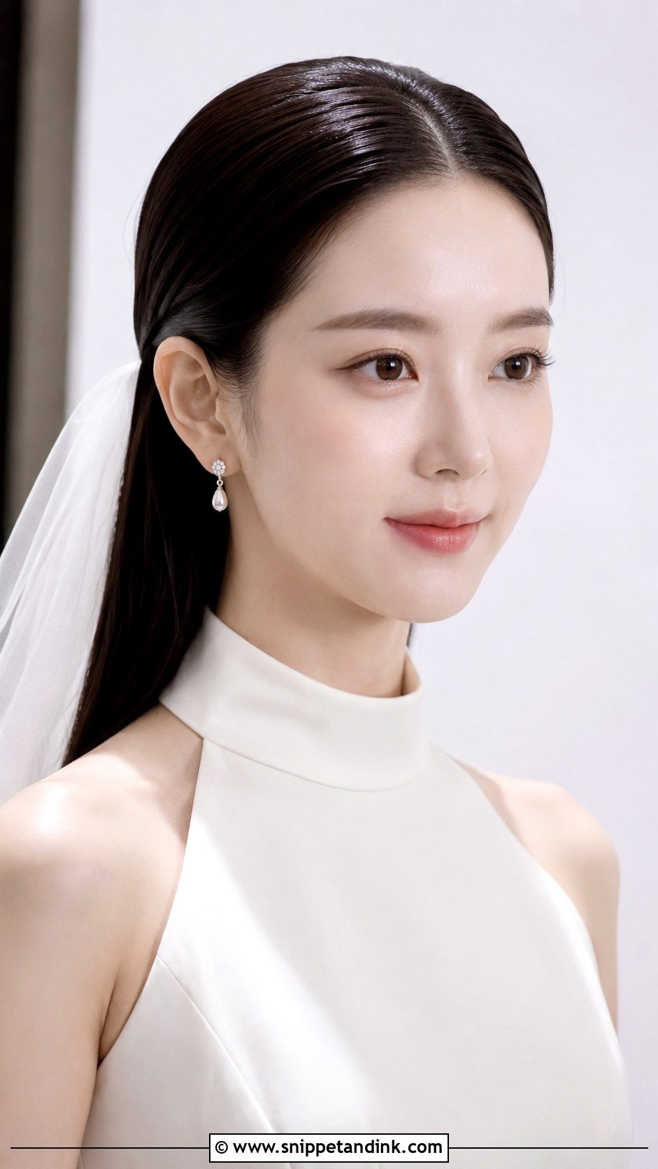 Slicked Back Straight Hair Wedding Hairstyle - Snippet and Ink - 15 Slicked Back Wedding Hairstyles