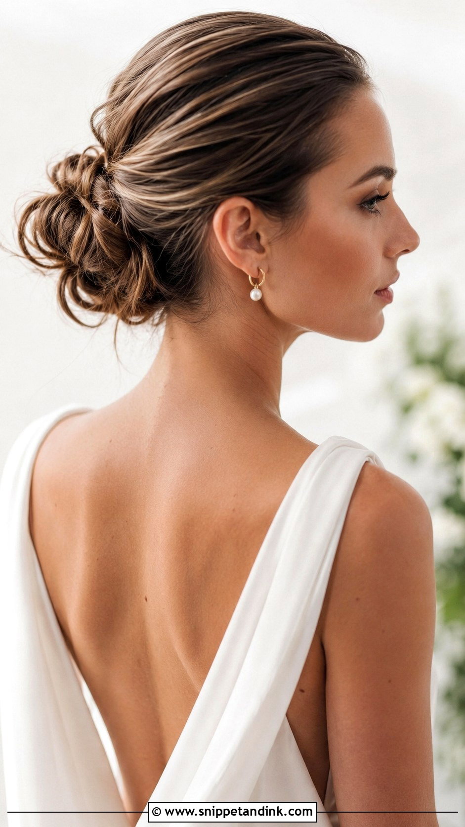 Slicked Back Textured Bun - Snippet and Ink - 25 Slick Back Wedding Hair Ideas