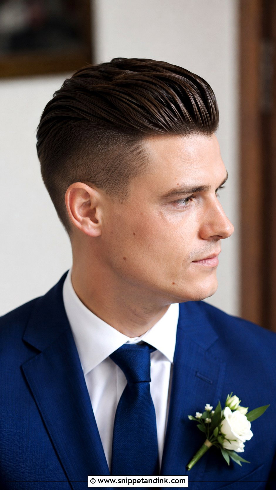 Slicked Back Undercut - Snippet and Ink - 20 Groom Hair Ideas