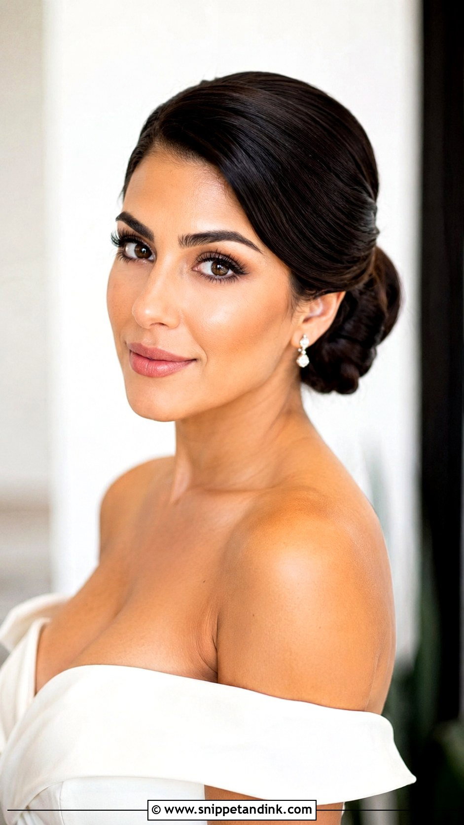 Slicked Back Wavy Ponytail Wedding Hairstyle - Snippet and Ink - 15 Slicked Back Wedding Hairstyles
