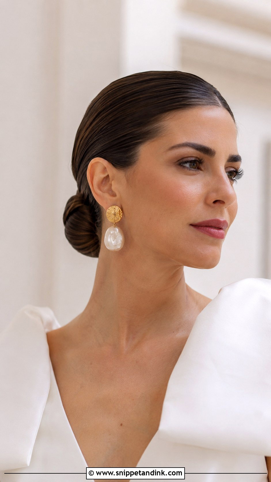 Slicked Back Wedding Hairstyle - Snippet and Ink - 25 Easy Wedding Hair Ideas