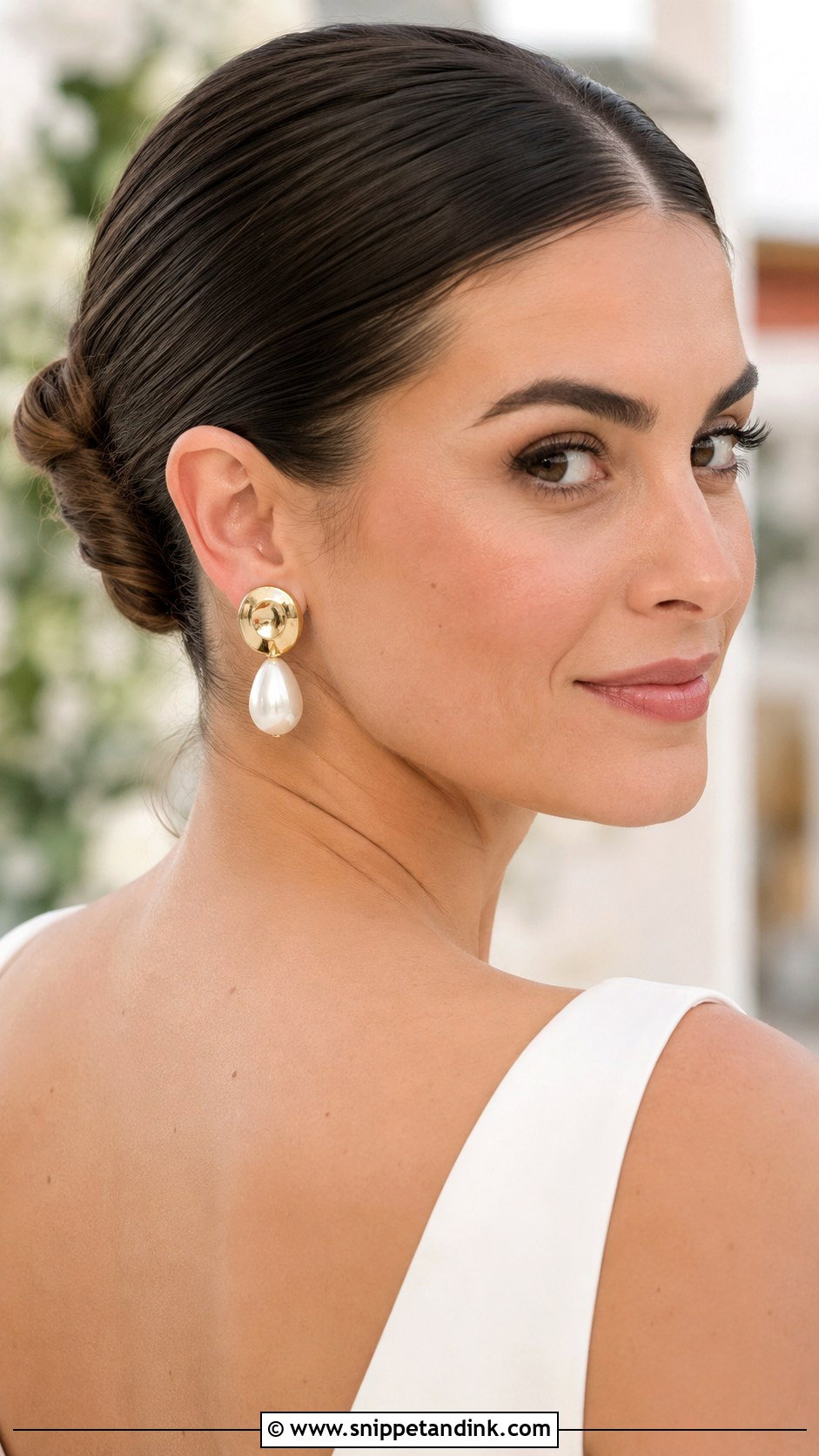 Slicked Back Wedding Hairstyle - Snippet and Ink - 30 Bride Wedding Hairstyles