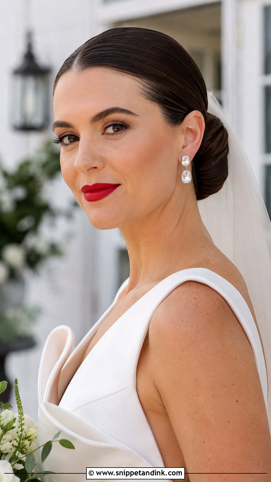 Slicked Back Wedding Hairstyle - Snippet and Ink - 35 Hair Styles for Wedding