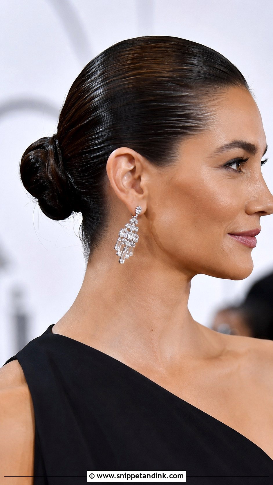 Slicked Back Wet Look Bun - Snippet and Ink - 30 Hair Looks for Wedding Guest