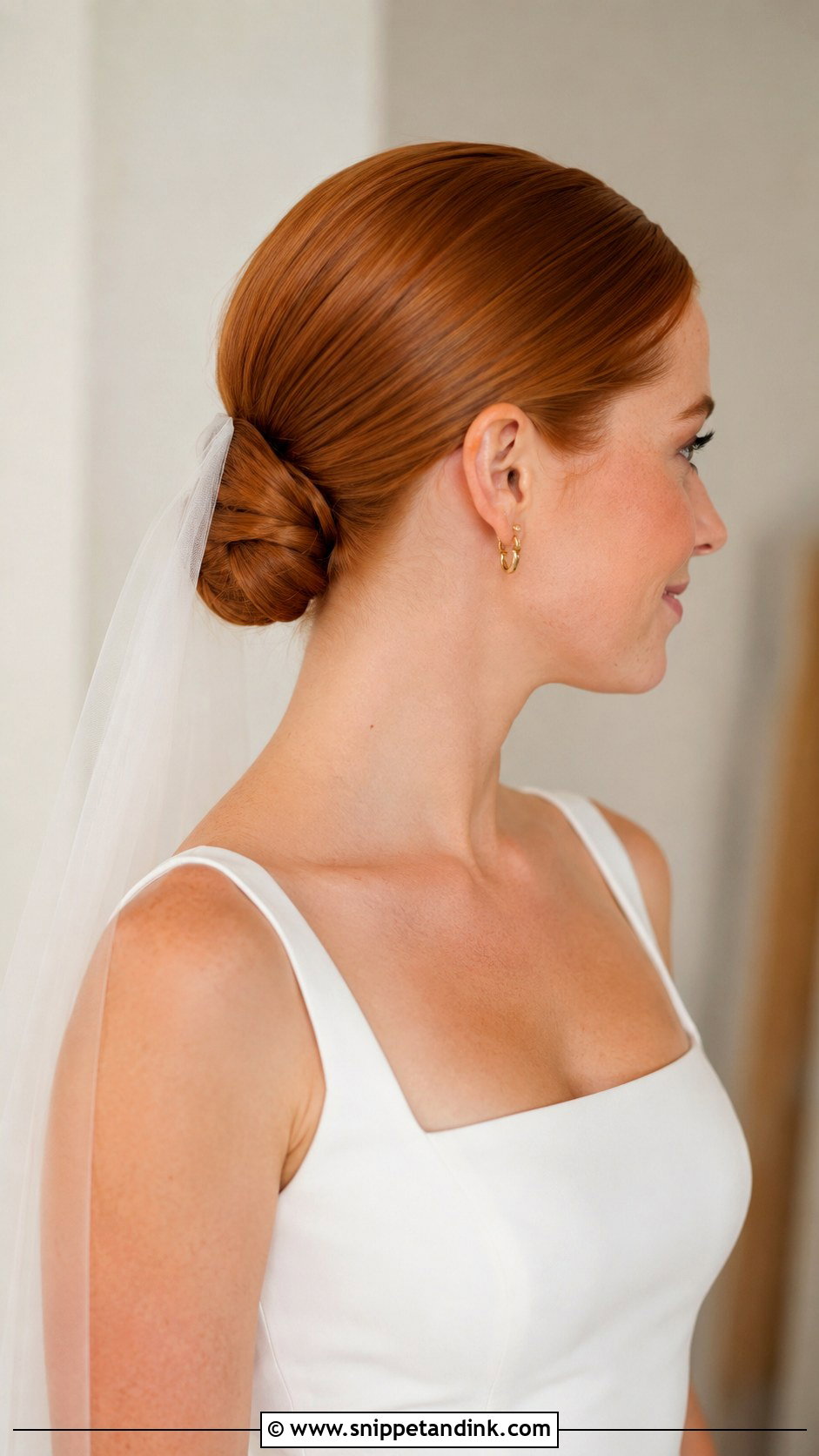 Slicked Knot Bun Wedding Hair - Snippet and Ink - 15 Slicked Bun Wedding Hair Ideas