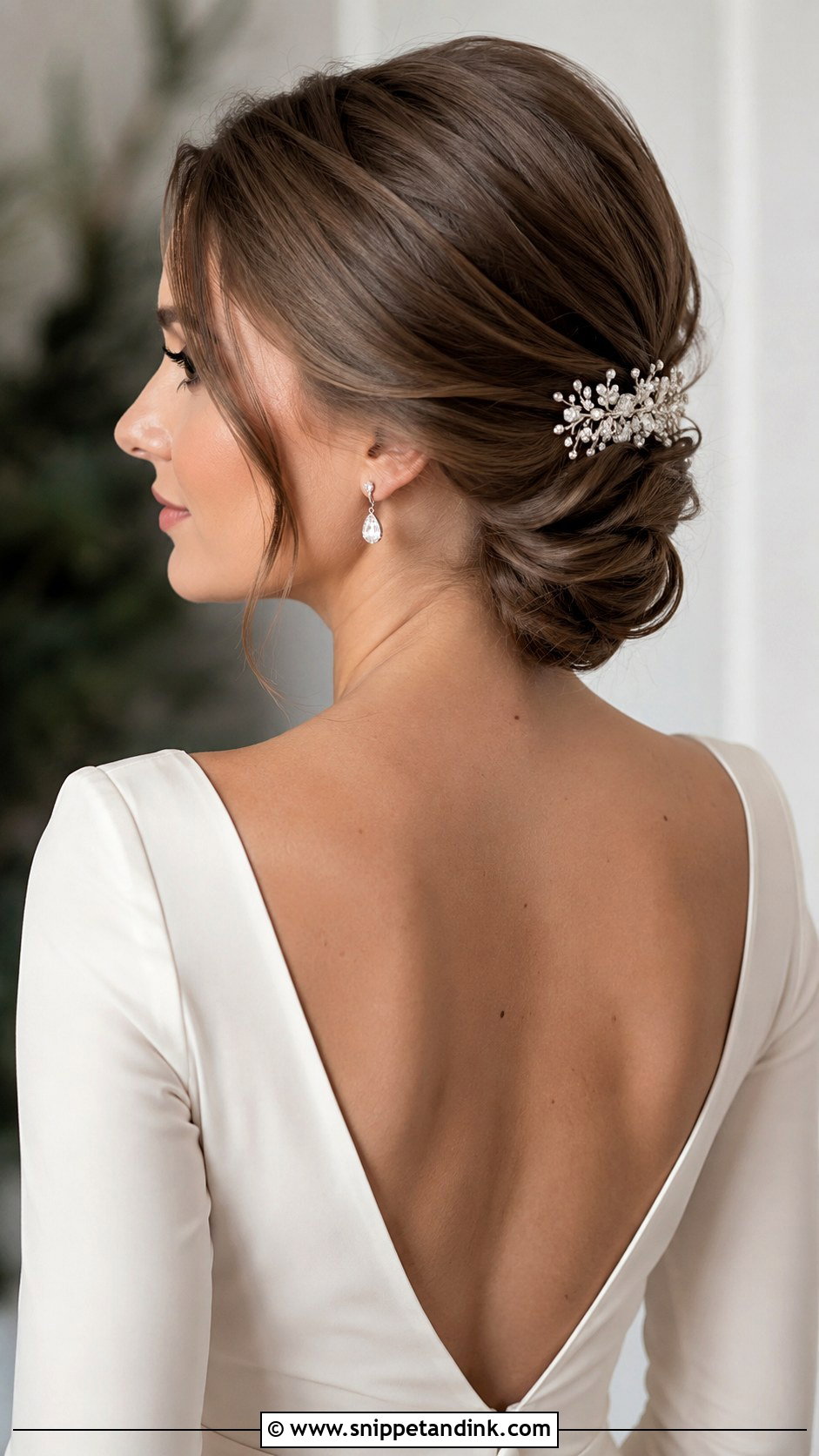 Slicked Wedding Curly Bun - Snippet and Ink - 15 Slicked Wedding Hair Ideas