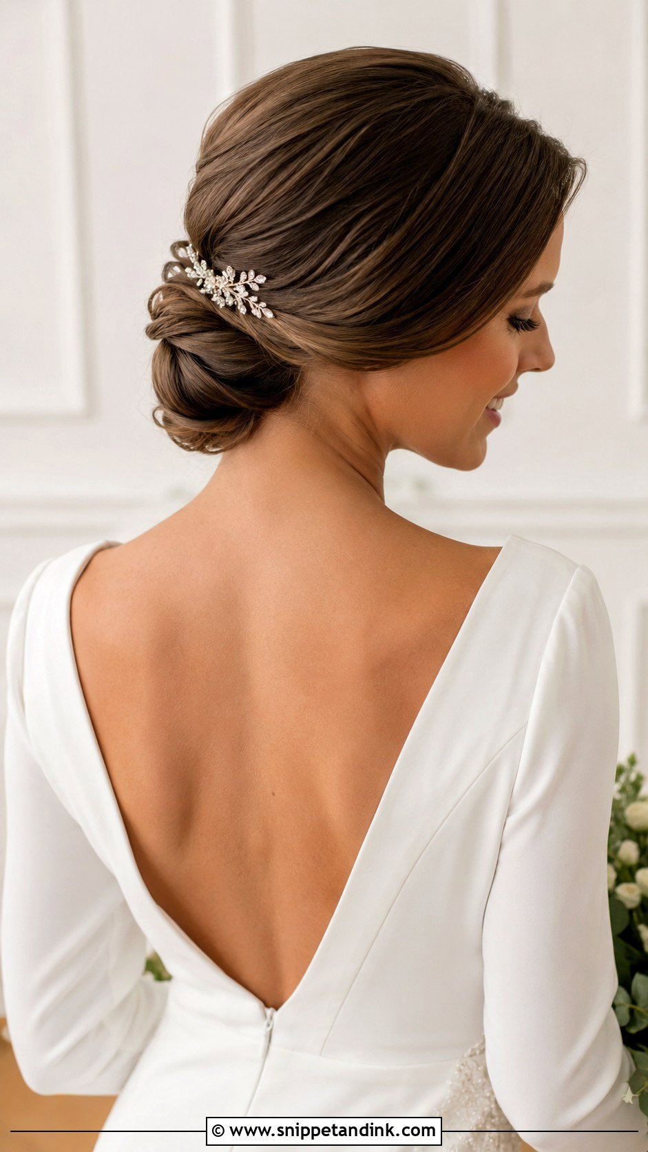 Slicked Wedding Low Twist - Snippet and Ink - 15 Slicked Wedding Hair Ideas