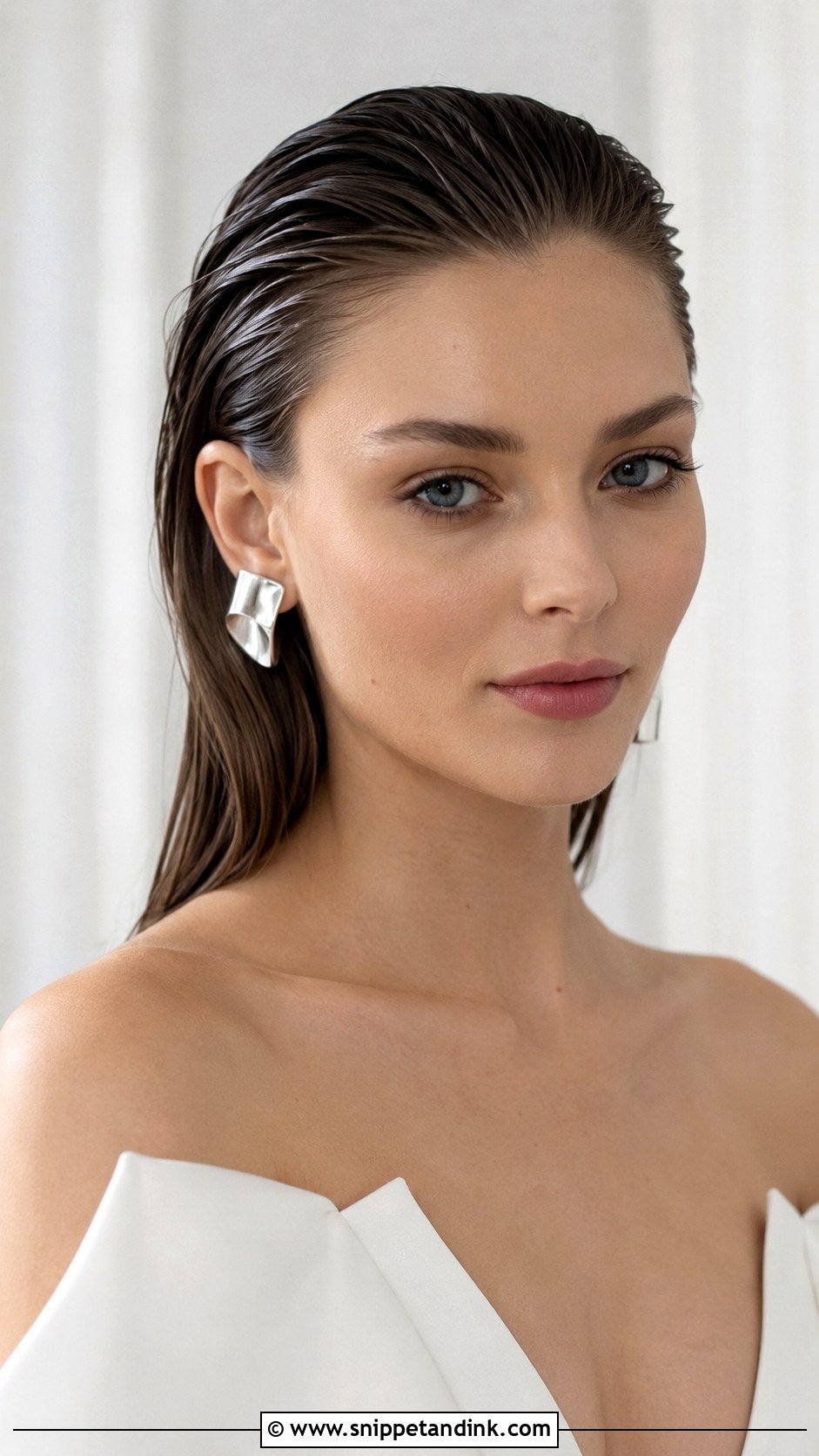Slicked Wedding Wet Look Hair - Snippet and Ink - 15 Slicked Wedding Hair Ideas