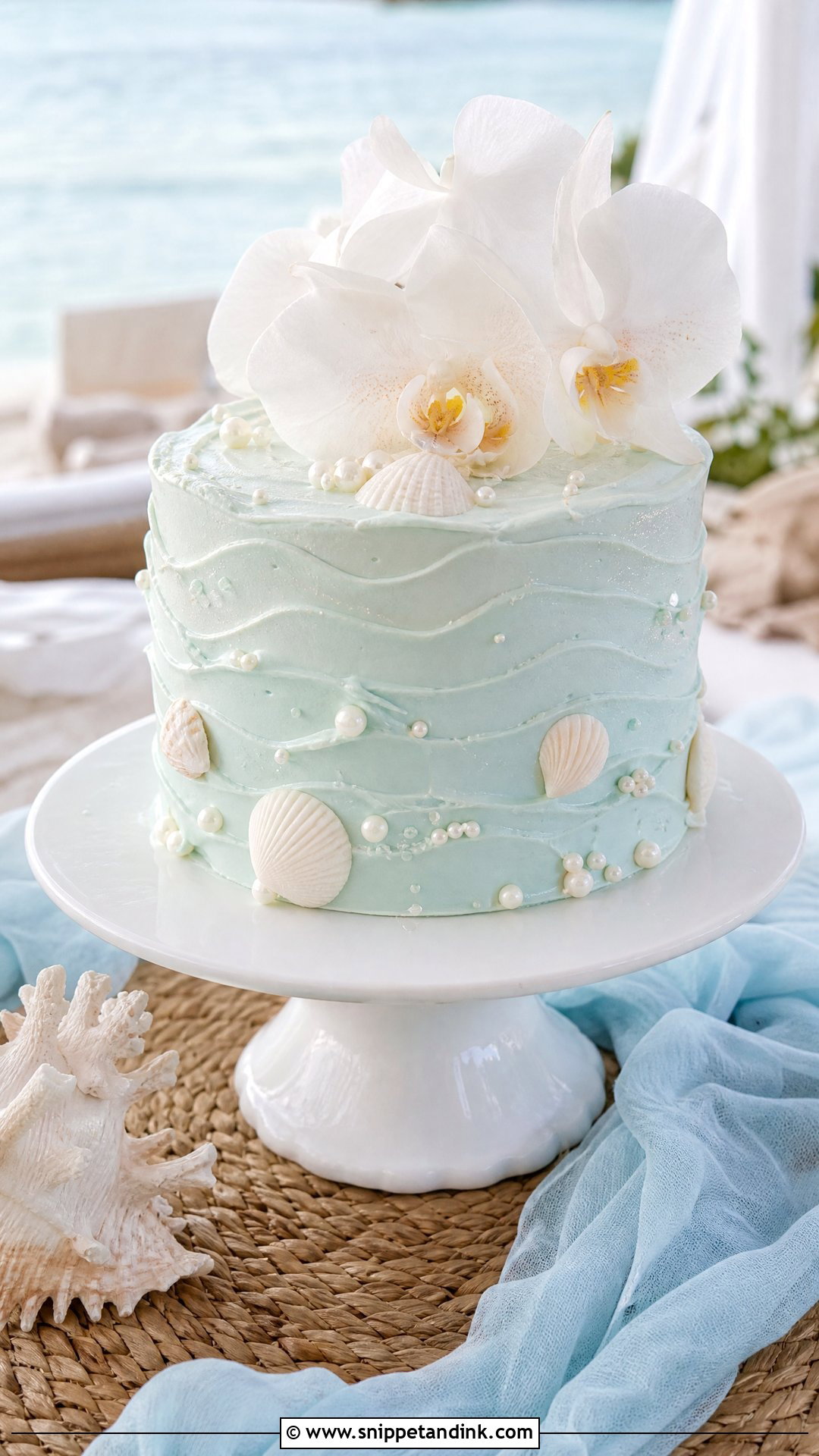 Small Beach Wedding Cake - Snippet and Ink - 25 Small Wedding Cake Ideas