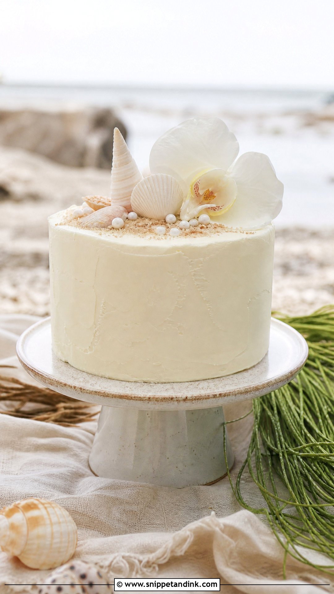 Small Beach Wedding Cake - Snippet and Ink - 30 Beach Cake Ideas for Wedding