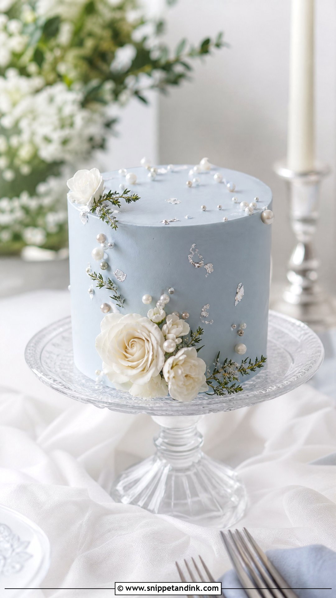 Small Blue Wedding Cake - Snippet and Ink - 30 Small Wedding Cakes