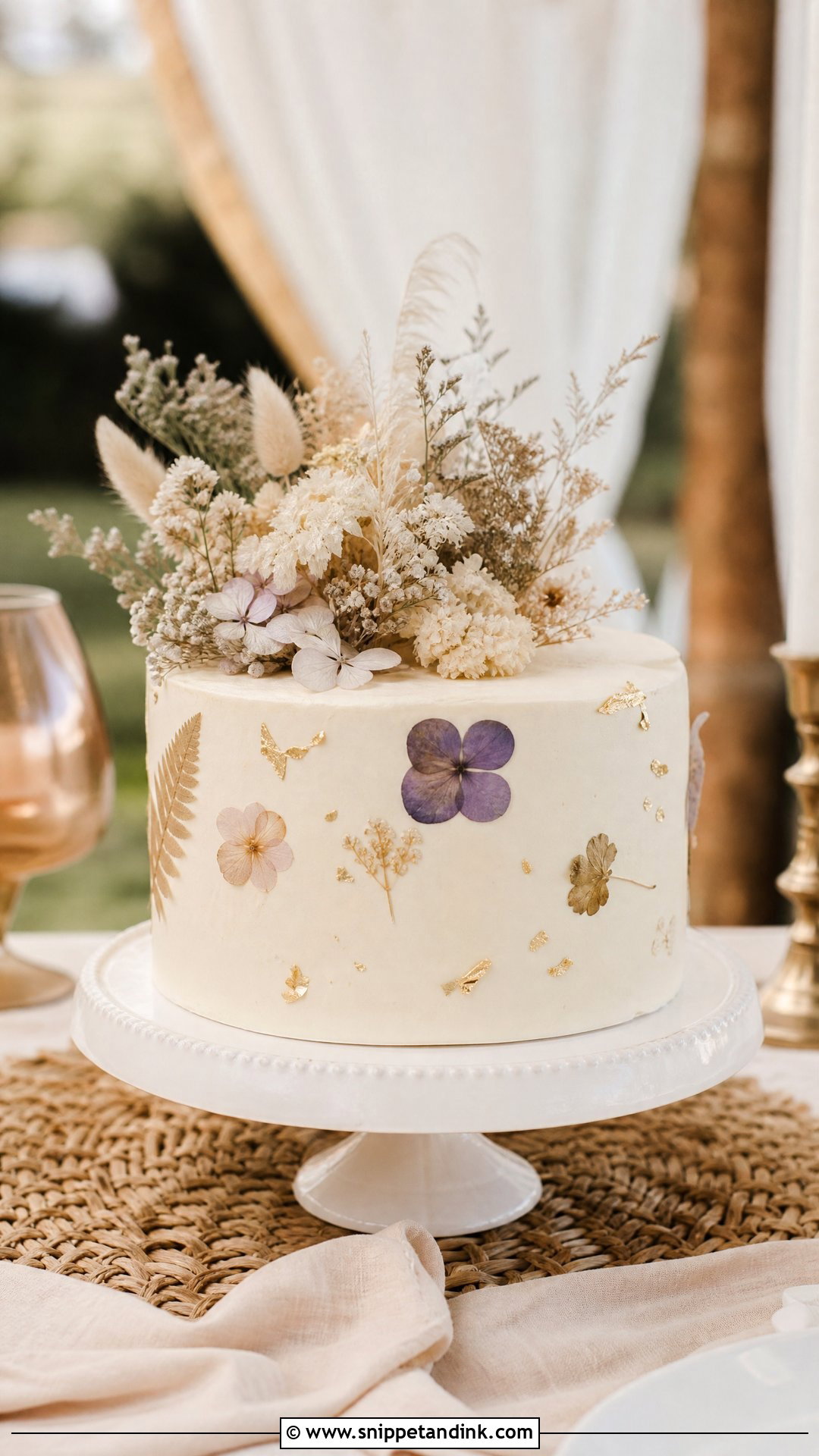 Small Boho Wedding Cake - Snippet and Ink - 25 Small Wedding Cake Ideas