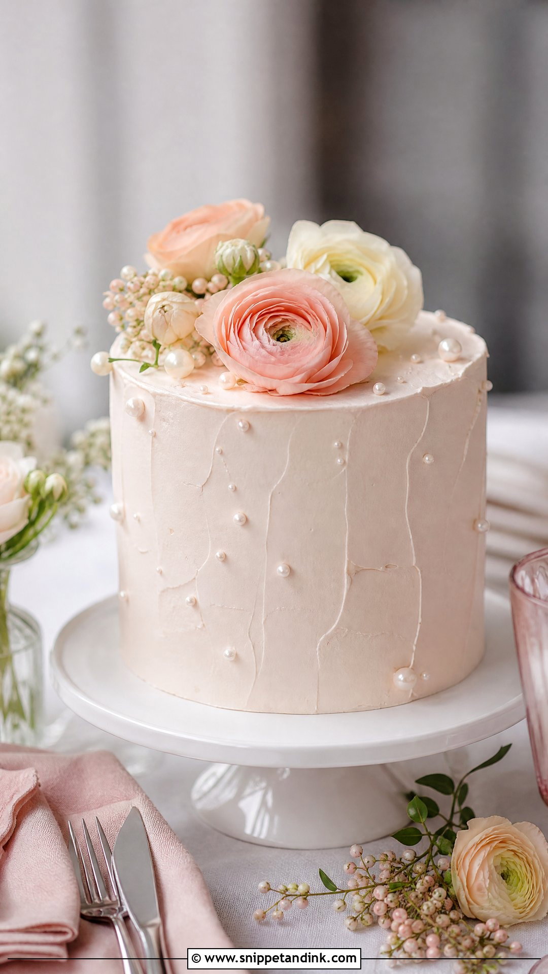Small Buttercream Wedding Cake - Snippet and Ink - 25 Small Wedding Cake Ideas