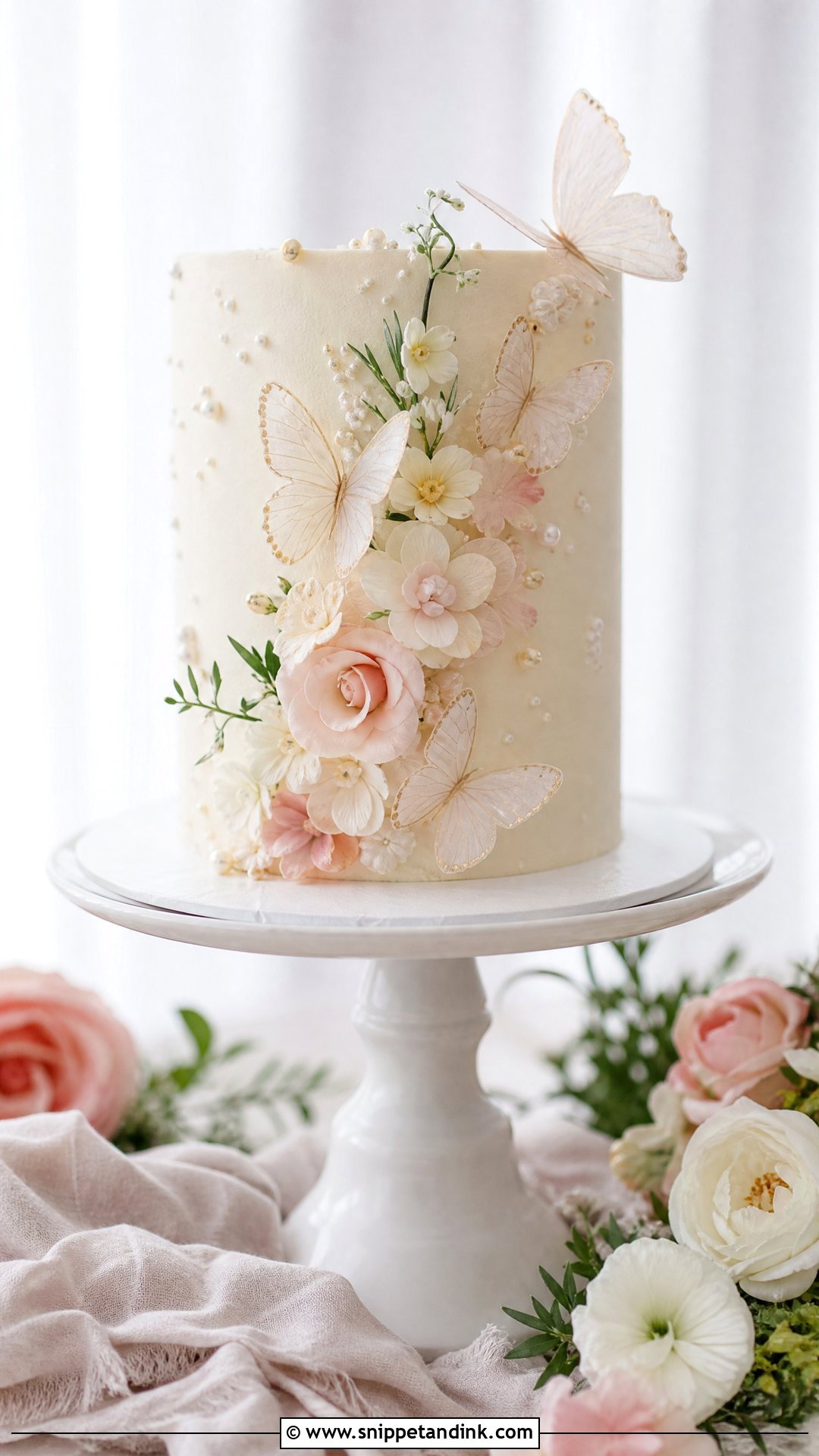 Small Butterfly Wedding Cake - Snippet and Ink - 25 Butterfly Cake Design Ideas for Wedding