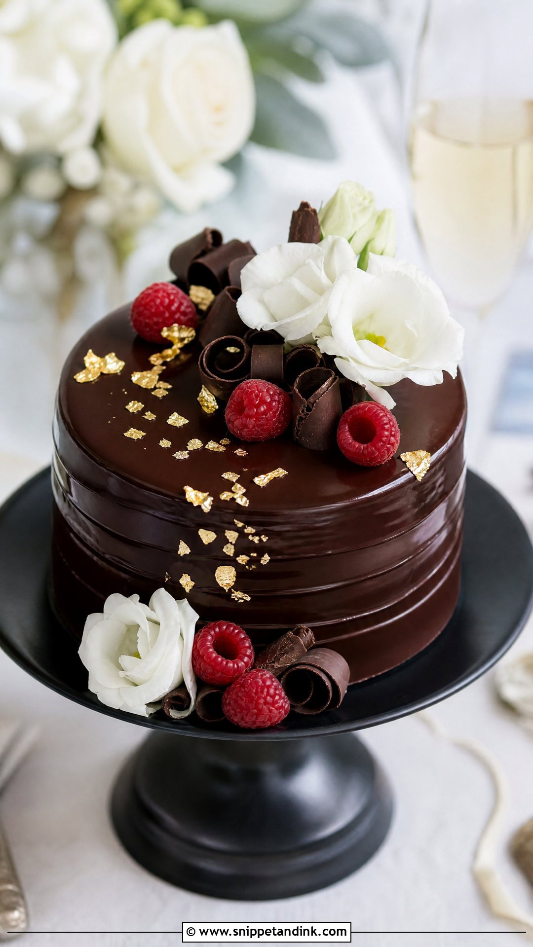 Small Chocolate Wedding Cake - Snippet and Ink - 20 Small Wedding Cake Ideas