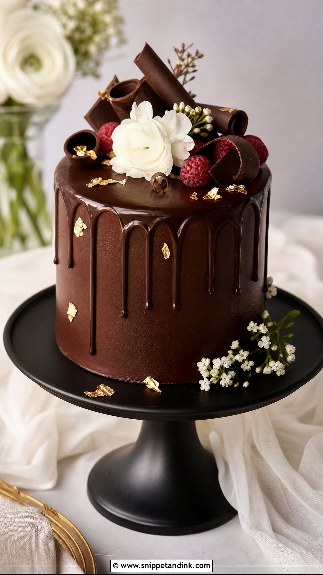 Small Chocolate Wedding Cake - Snippet and Ink - 30 Small Wedding Cakes