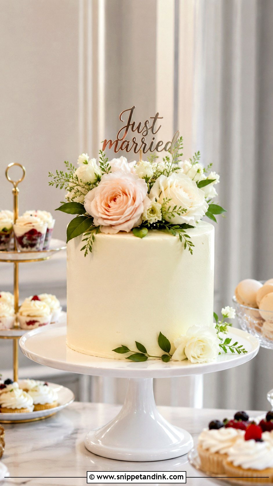 Small Cutting Wedding Cake - Snippet and Ink - 20 Wedding Cake Ideas for Small Wedding